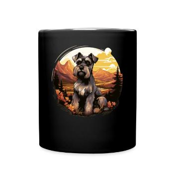 Schnauzer - Full Colour Mug - black - Front