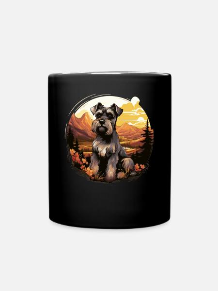 Schnauzer - Tasse einfarbig - Schwarz