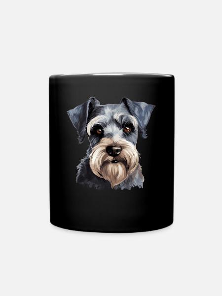 Schnauzer - Tasse einfarbig - Schwarz