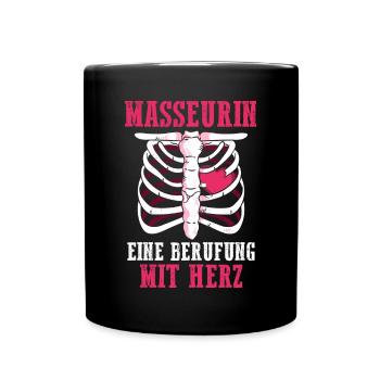 Physiotherapeutin Massage Masseurin - Tasse einfarbig - Schwarz - Vorne
