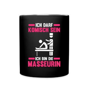 Physiotherapeutin Massage Masseurin - Tasse einfarbig - Schwarz - Vorne