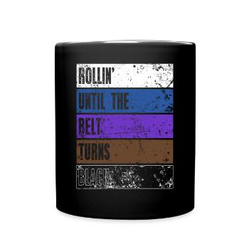 Ceinture de Jiu Jitsu Brésilien Couleurs Cadeau BJJ - Mug uni - noir - Devant