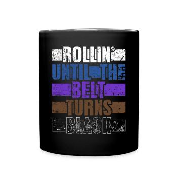 Ceinture de Jiu Jitsu Brésilien Couleurs Cadeau BJJ - Mug uni - noir - Devant
