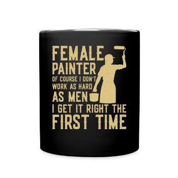 House Painter Decorator Girl - Full Colour Mug - black - Front