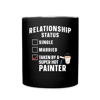 Peintre en bâtiment décorateur petite amie - Mug uni - noir - Devant