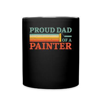House Painter Decorator Dad Retro - Full Colour Mug - black - Front