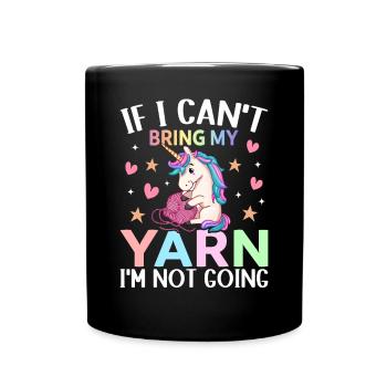 Crochet yarn lover - Full Colour Mug - black - Front