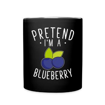 Blueberry, Fruit, Blueberry - Full Colour Mug - black - Front