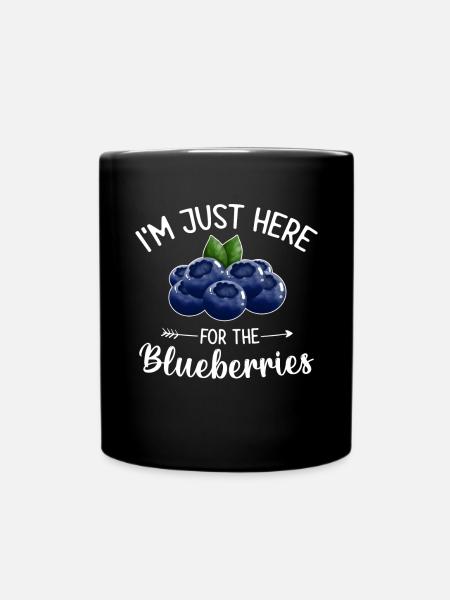 Heidelbeere Frucht Blaubeere - Tasse einfarbig - Schwarz