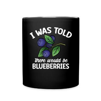 Heidelbeere Frucht Blaubeere - Tasse einfarbig - Schwarz - Vorne