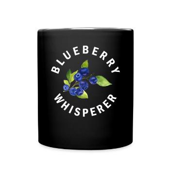 Heidelbeere Frucht Blaubeere - Tasse einfarbig - Schwarz - Vorne
