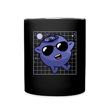 Blueberry, Fruit, Blueberry - Full Colour Mug - black - Front