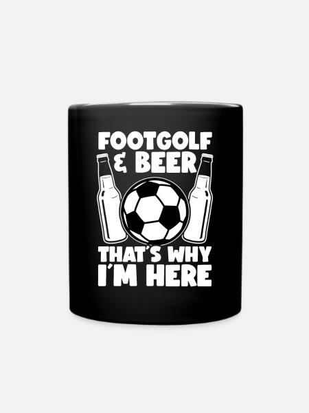 Footgolf Bier - Tasse einfarbig - Schwarz