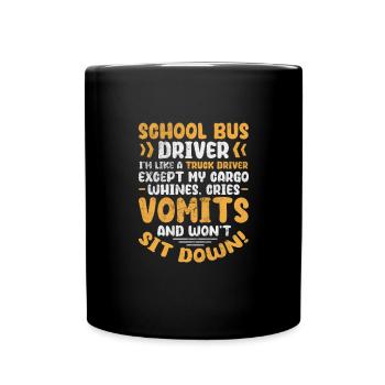 Busfahrer - Tasse einfarbig - Schwarz - Vorne