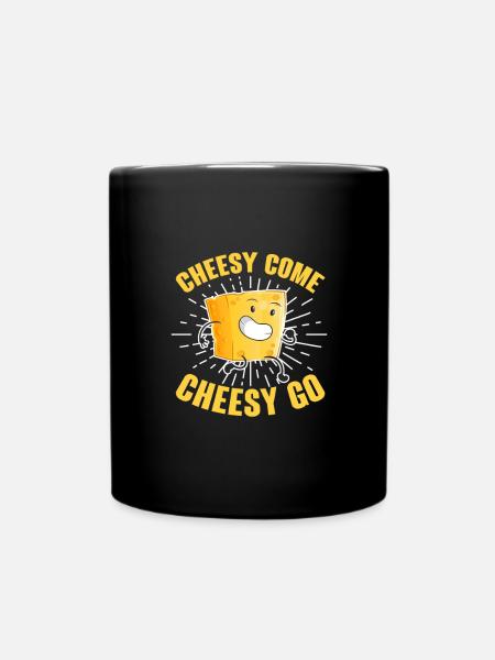 Käse Käsekuchen Essen Geschenk - Tasse einfarbig - Schwarz