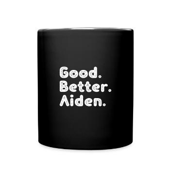 Good better Aiden - Tasse einfarbig - Schwarz - Vorne