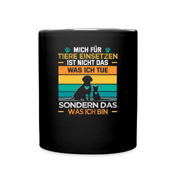 Dog Rescue Designs for Animal Rights Activists - Full Colour Mug - black - Front