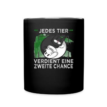 Hunderettungs Designs Für Tierrechtsaktivisten - Tasse einfarbig - Schwarz - Vorne