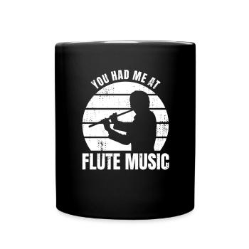 Citation de joueur de flûte - Mug uni - noir - Devant