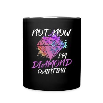 Stickerei Handwerk Hobby Diamond Painter Diamond - Tasse einfarbig - Schwarz - Vorne