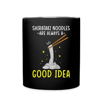 Nouilles Shiritaki - Mug uni - noir - Devant
