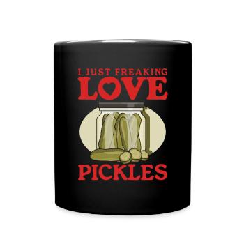 Concombre cornichon cornichon Kukumer concombre cadeau - Mug uni - noir - Devant