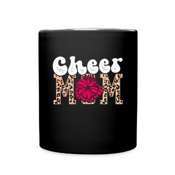 Cheer Mom Cheerleadering Cheerleader Mutter - Tasse einfarbig - Schwarz - Vorne