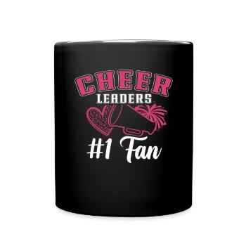 Cheer Mom Cheerleadering Cheerleader Mutter - Tasse einfarbig - Schwarz - Vorne