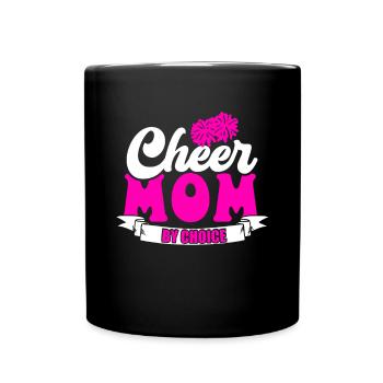 Cheer Mom Cheerleadering Cheerleader Mutter - Tasse einfarbig - Schwarz - Vorne