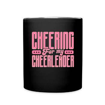Cheer Mom Cheerleadering Cheerleader Mutter - Tasse einfarbig - Schwarz - Vorne