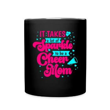 Cheer Mom Cheerleadering Cheerleader Mutter - Tasse einfarbig - Schwarz - Vorne
