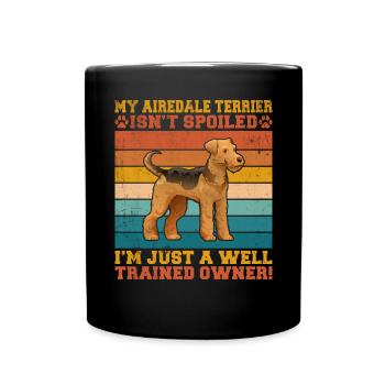 Airedale Terrier Gifts - Tasse einfarbig - Schwarz - Vorne