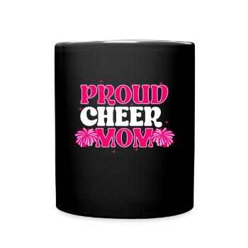 Cheer Mom Cheerleadering Cheerleader Mutter - Tasse einfarbig - Schwarz - Vorne