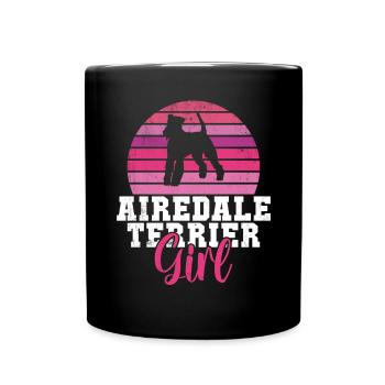 Airedale Terrier Gifts - Tasse einfarbig - Schwarz - Vorne