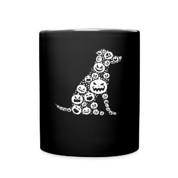Halloween Dog Pumpkin Dog Halloween Dog - Tasse einfarbig - Schwarz - Vorne