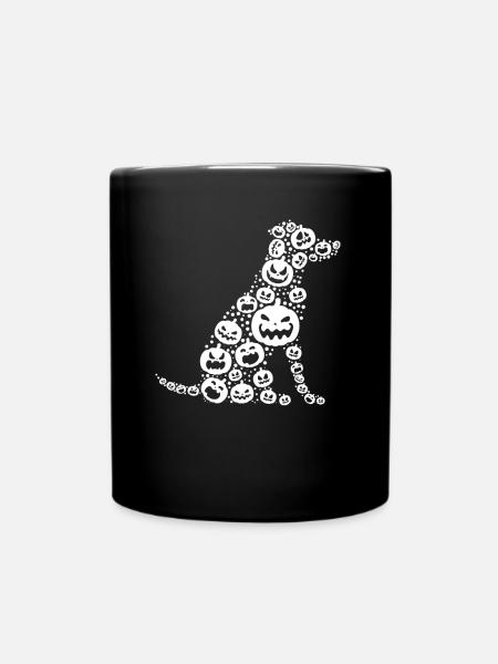 Halloween Dog Pumpkin Dog Halloween Dog - Full Colour Mug - black