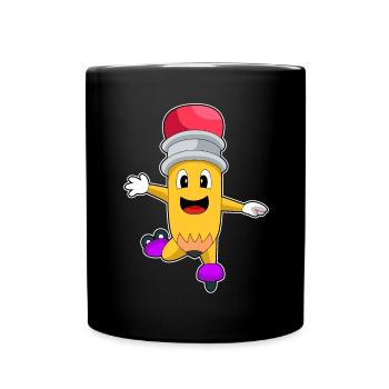 Patins en ligne crayons Patins en ligne - Mug uni - noir - Devant