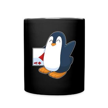 Jeu de cartes de poker Penguin Poker - Mug uni - noir - Devant
