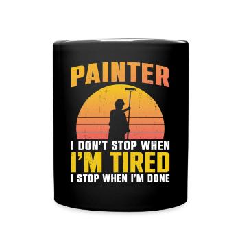 House Painter Decorator Retro - Full Colour Mug - black - Front