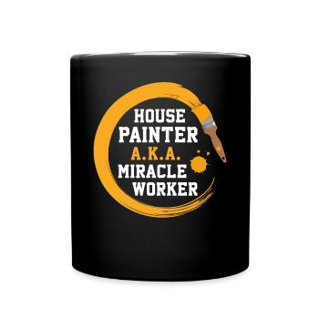 House Painter Decorator House - Tasse einfarbig - Schwarz - Vorne
