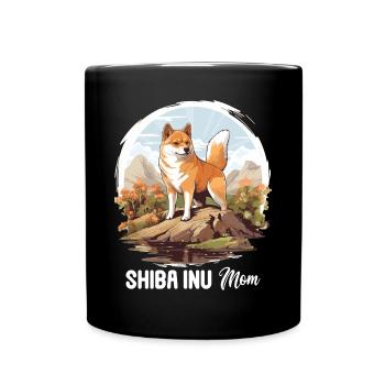Shiba Inu - Tasse einfarbig - Schwarz - Vorne