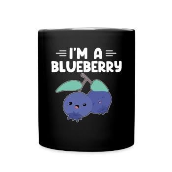 Blueberry, Fruit, Blueberry - Full Colour Mug - black - Front
