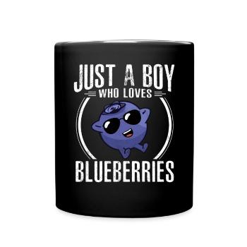Blueberry, Fruit, Blueberry - Full Colour Mug - black - Front