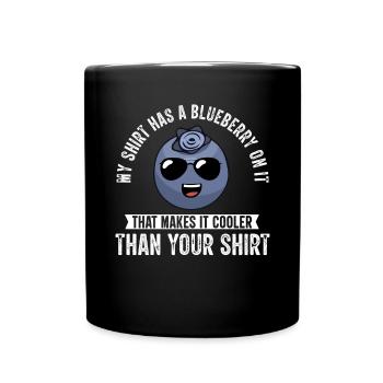 Blueberry, Fruit, Blueberry - Full Colour Mug - black - Front