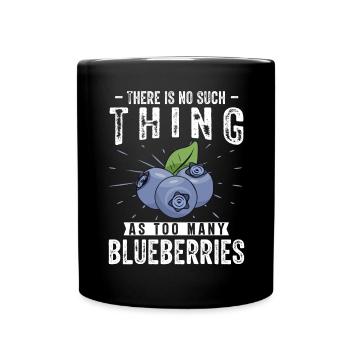 Blueberry, Fruit, Blueberry - Full Colour Mug - black - Front