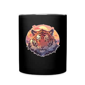 Tigre Wildcat Tigre Bébé Bébé Tigre Afrique - Mug uni - noir - Devant