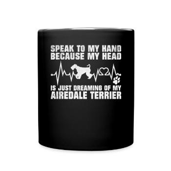 Airedale Terrier Gifts - Tasse einfarbig - Schwarz - Vorne