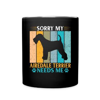 Airedale Terrier Gifts - Tasse einfarbig - Schwarz - Vorne