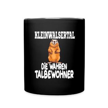 Kleinwalsertal Murmeltier Wahren Talbewohner - Tasse einfarbig - Schwarz - Vorne
