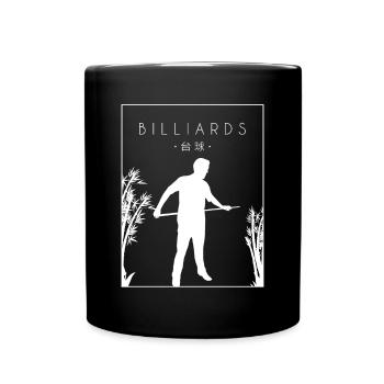 Billard Chinese Hanzi Billardtisch Billiards - Tasse einfarbig - Schwarz - Vorne